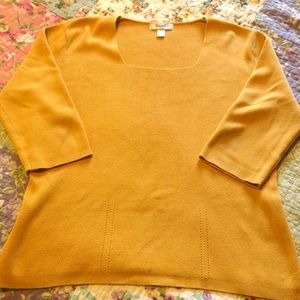 3/4 Sleeve Sweater Golden Wheat